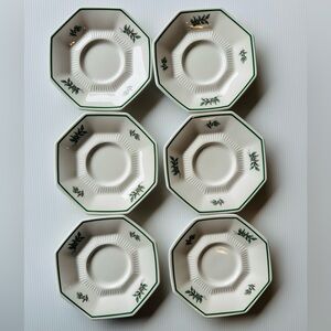 6” Five Nikko Christmas Time Saucer Made In Japan Classic Collection Set Of 6